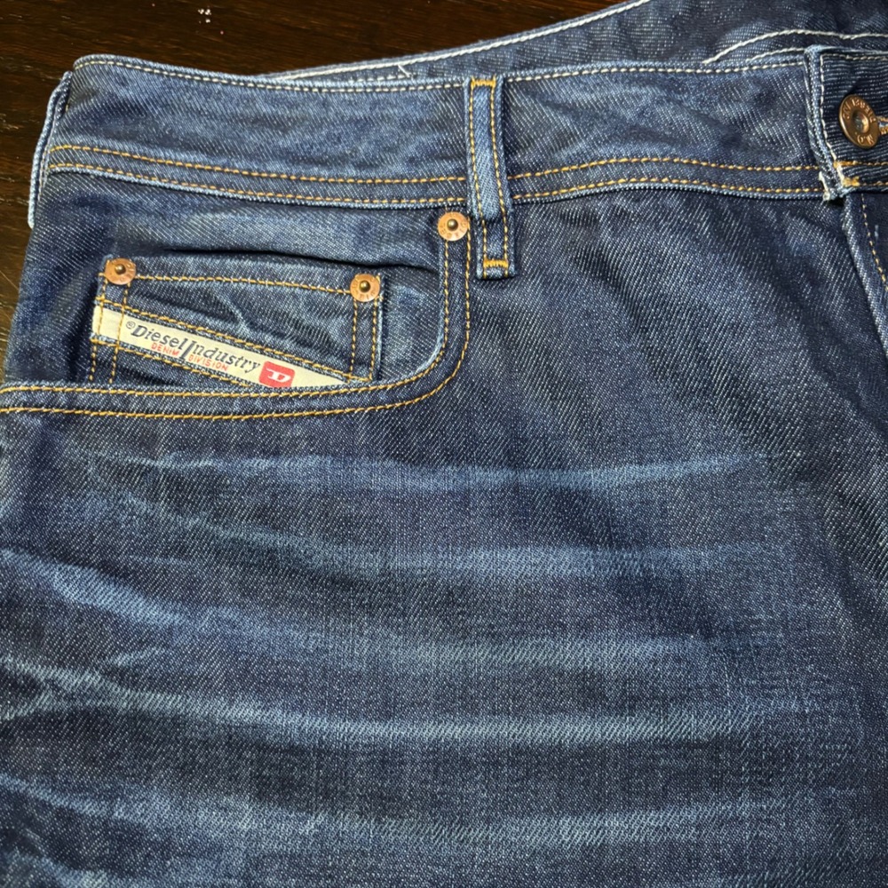 Diesel Y2K Zatiny Bootcut Jeans 38 x 26 in Dark Wash Button Fly Denim Grunge - Picture 6 of 16